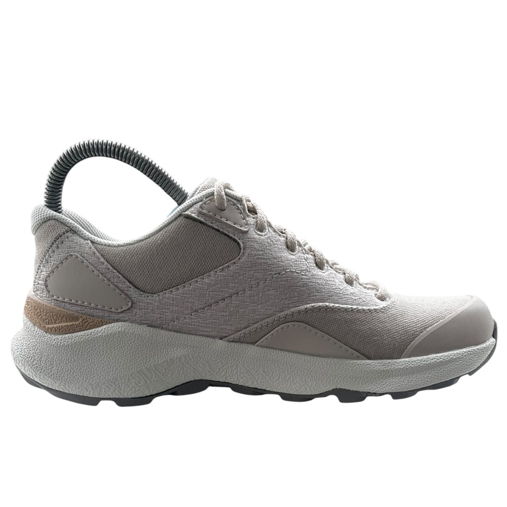 Oboz Womens Sz 7 Low Top Hiking Shoes Tan Gray Trail Sneakers Round‎ Toe Lace Up